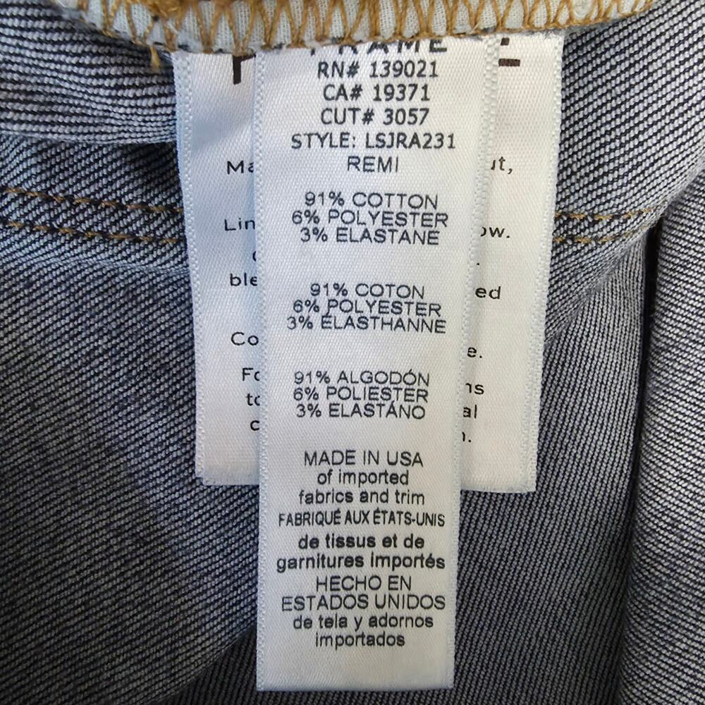 FRAME WOMENS LE SKINNY DE JEANNE REMI JEANS SIZE 34 ALTERED INSEAM 27" TO 29" - Picture 7 of 12